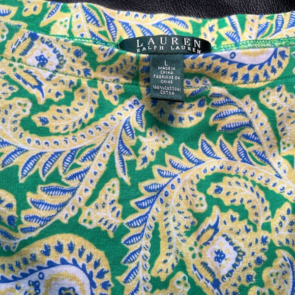 Lauren Ralph Lauren Green and Yellow Paisley Skirt - Picture 2 of 4